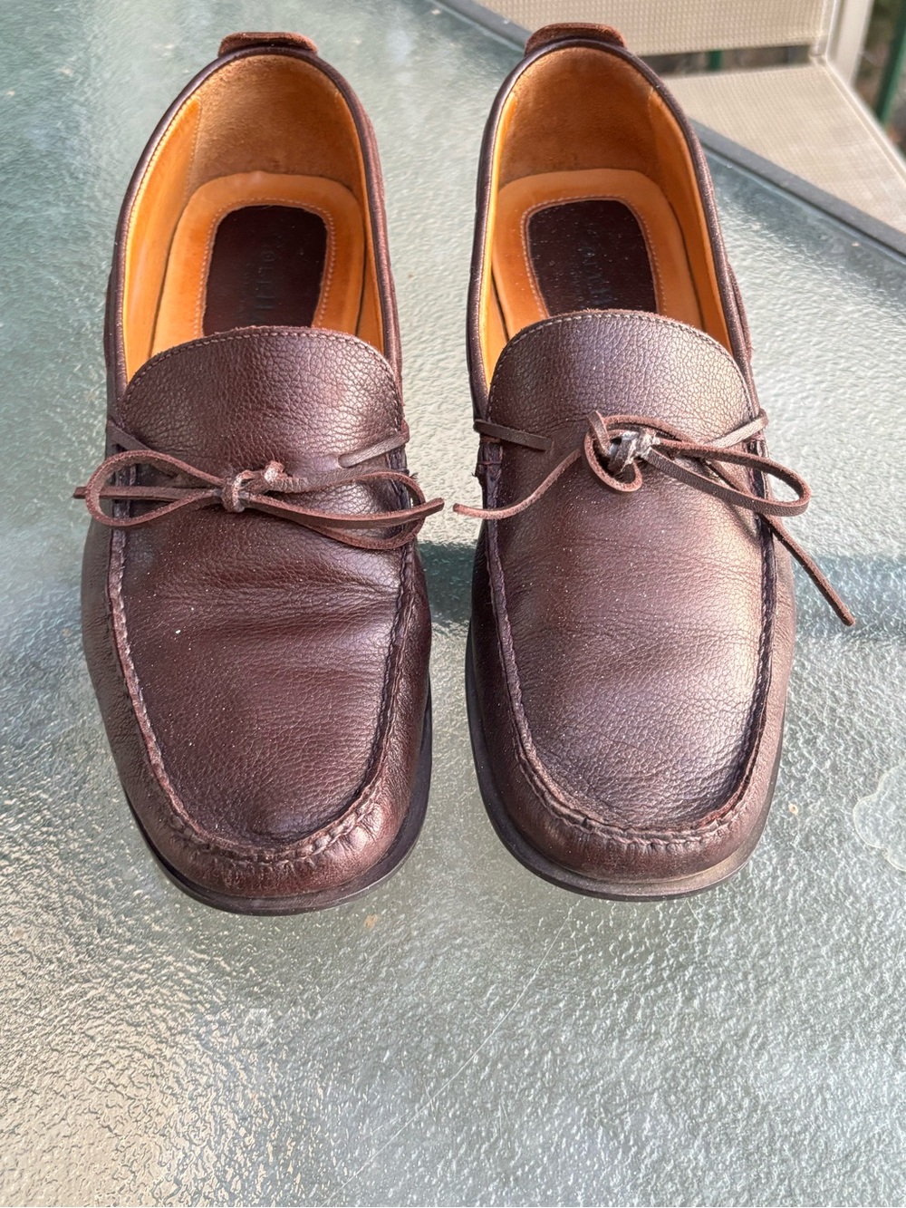 Cole Haan Dark Brown Leather Slip-On Moccasins Size 8 B
